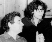 with Mikis Theodorakis at the  studio