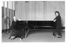 with Lena Platonos rehearsing for t  «3+1 Mythoi tis Evropis» during the International Patra Festival