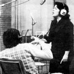 at the  studio with Christodulos Chalaris during the recordings for their album «Akolouthia»