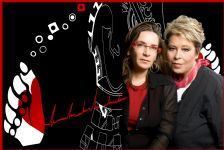 with Lina Nikolakopoulou during a photo shoot for the album «Dama Coupa»